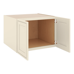 J&K Pearl Glazed H9 Refrigerator Wall Cabinet - 30" W x 21" H x 27" D