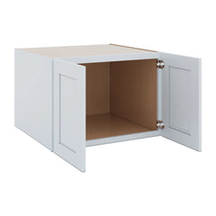 J&K White Shaker S8 Refrigerator Wall Cabinet - 30" W x 21" H x 27" D