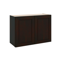 J&K Espresso K8 Double Door Wall Cabinet - 30" W x 21" H