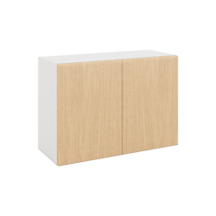 Modernform Cabinet Natural Oak 30" W X 21" H X 12" D Double Door Wall Cabinet