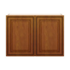 J&K Mocha Glazed K10 Double Door Wall Cabinet - 30" W x 21" H