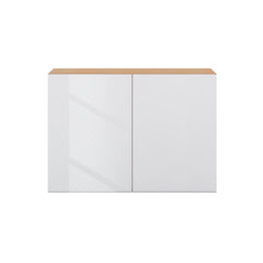 Modernform Cabinet Gloss White 30" W X 21" H X 12" D Double Door Wall Cabinet
