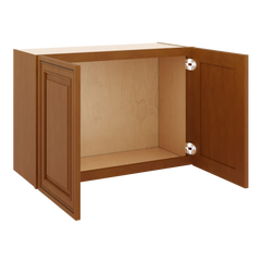 J&K Mocha Glazed K10 Double Door Wall Cabinet - 30" W x 21" H