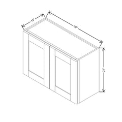 Modernform Cabinet Onyx Black Shaker 30" W X 21" H X 12" D Double Door Wall Cabinet