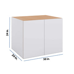 Modernform Cabinet Matte White 30" W X 24" H X 24" D Double Door Wall Cabinet