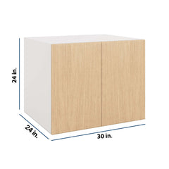 Modernform Cabinet Natural Oak 30" W X 24" H X 24" D Double Door Wall Cabinet