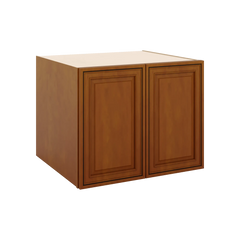 J&K Mocha Glazed K10 Refrigerator Wall Cabinet - 30" W x 24" H x 27" D