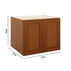J&K Mocha Glazed K10 Refrigerator Wall Cabinet - 30" W x 24" H x 27" D