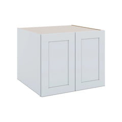 J&K White Shaker S8 Refrigerator Wall Cabinet - 30" W x 24" H x 27" D
