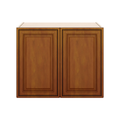 J&K Mocha Glazed K10 Refrigerator Wall Cabinet - 30" W x 24" H x 27" D