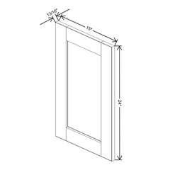 J&K Almond S2 Dummy Door Panel 15" W x 24" H