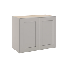 CNC Luxor Misty Grey 30" W X 24" H X 15" D Double Door Wall Cabinet