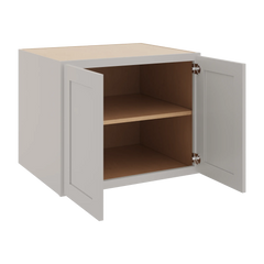CNC Luxor 5-Piece Misty Grey 30" W X 24" H X 24" D Double Door Wall Cabinet