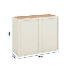 Modernform Cabinet Slim Dove White 30" W X 24" H X 12" D Double Door Wall Cabinet