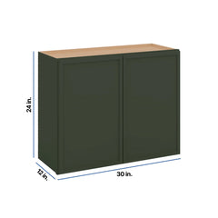 Modernform Cabinet Slim Sage Green 30" W X 24" H X 12" D Double Door Wall Cabinet