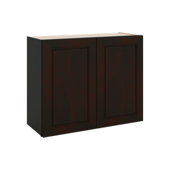 J&K Espresso K8 Double Door Wall Cabinet - 30" W x 24" H
