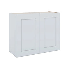 J&K White Shaker S8 Double Door Wall Cabinet - 30" W x 24" H