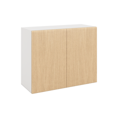 Modernform Cabinet Natural Oak 30" W X 24" H X 12" D Double Door Wall Cabinet