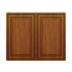 J&K Mocha Glazed K10 Double Door Wall Cabinet - 30" W x 24" H