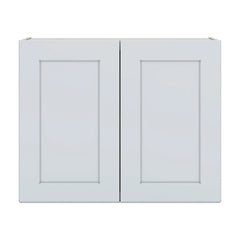 J&K White Shaker S8 Double Door Wall Cabinet - 30" W x 24" H