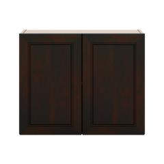 J&K Espresso K8 Double Door Wall Cabinet - 30" W x 24" H