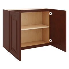 J&K Mahogany J5 Double Door Wall Cabinet - 30" W x 24" H