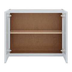 J&K White Shaker S8 Double Door Wall Cabinet - 30" W x 24" H