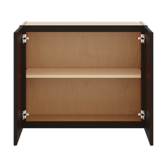 J&K Espresso K8 Double Door Wall Cabinet - 30" W x 24" H