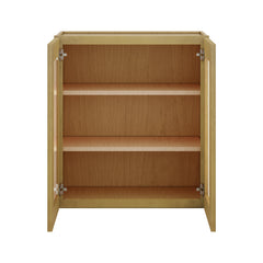 Modernform Cabinet Natural Shaker 30" W X 30" H X 12" D Double Glass Door Wall Cabinet