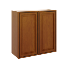 J&K Mocha Glazed K10 Double Door Wall Cabinet - 30" W x 30" H