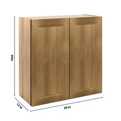 J&K Butterscotch B8 Double Door Wall Cabinet - 30" W x 30" H