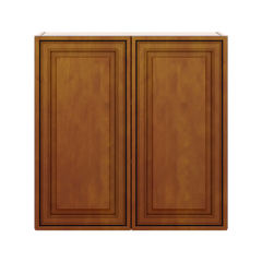 J&K Mocha Glazed K10 Double Door Wall Cabinet - 30" W x 30" H
