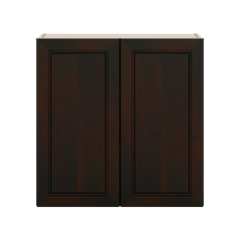 J&K Espresso K8 Double Door Wall Cabinet - 30" W x 30" H
