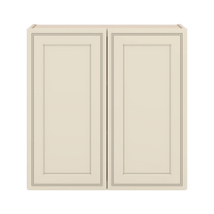 J&K Pearl Glazed H9 Double Door Wall Cabinet - 30" W x 30" H