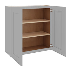 J&K Castle Grey S5 Double Door Wall Cabinet - 30" W x 30" H