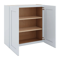 J&K White Shaker S8 Double Door Wall Cabinet - 30" W x 30" H