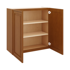 J&K Mocha Glazed K10 Double Door Wall Cabinet - 30" W x 30" H