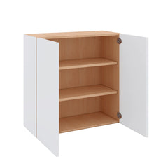 Modernform Cabinet Matte White 30" W X 30" H X 12" D Double Door Wall Cabinet