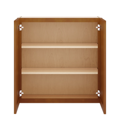 J&K Mocha Glazed K10 Double Door Wall Cabinet - 30" W x 30" H