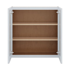 J&K White Shaker S8 Double Door Wall Cabinet - 30" W x 30" H