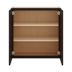 J&K Espresso K8 Double Door Wall Cabinet - 30" W x 30" H