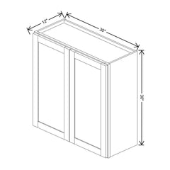 Wolf Classic Dartmouth Dark Sable Stain 30"W X 30"H Wall Cabinet