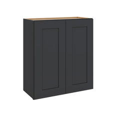 Modernform Cabinet Onyx Black Shaker 30" W X 30" H X 12" D Double Door Wall Cabinet