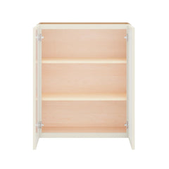 Modernform Cabinet Slim Dove White 30" W X 36" H X 12" D Double Glass Door Wall Cabinet