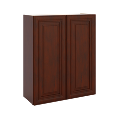 J&K Mahogany J5 Double Door Wall Cabinet - 30" W x 36" H