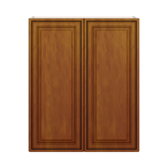 J&K Mocha Glazed K10 Double Door Wall Cabinet - 30" W x 36" H