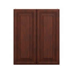 J&K Mahogany J5 Double Door Wall Cabinet - 30" W x 36" H