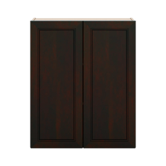 J&K Espresso K8 Double Door Wall Cabinet - 30" W x 36" H