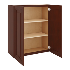 J&K Mahogany J5 Double Door Wall Cabinet - 30" W x 36" H