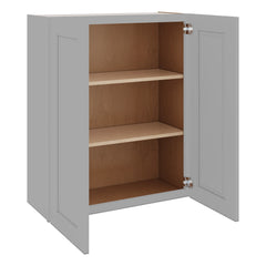 J&K Castle Grey S5 Double Door Wall Cabinet - 30" W x 36" H